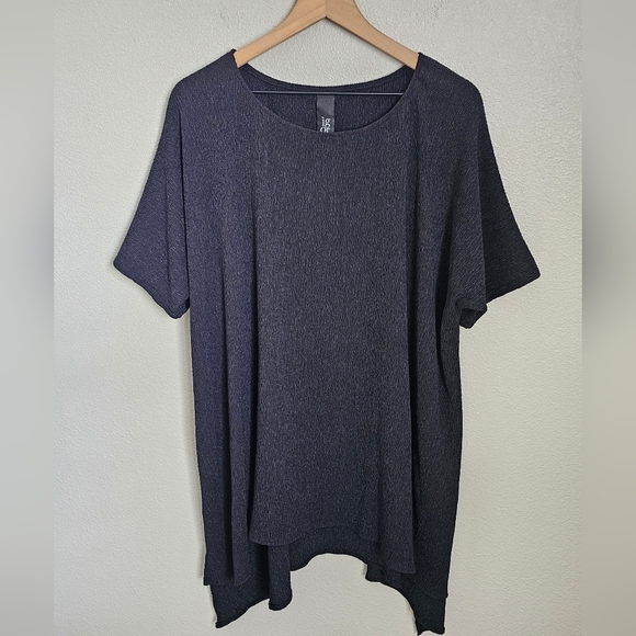 Igor Dobranic Black Oversized Lagenlook Tunic Top - Picture 1 of 8